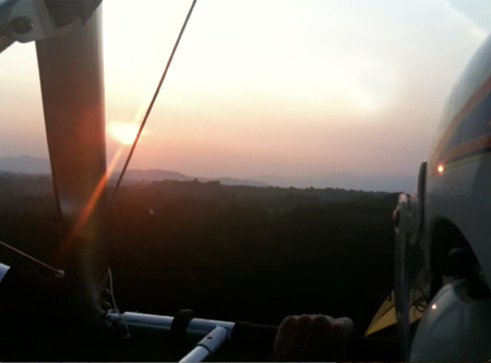 Sunset ultralight Ride